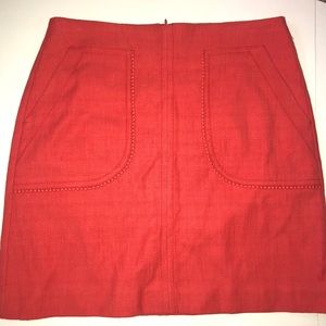 Women’s coral scarlet skirt Ann Taylor loft size 6